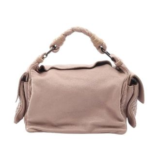 Bottega Veneta Pre-owned Cocker Intrecciato Shoulder Bag - Dames - Pre-owned - Beige - Maat: ONE Size Leer
