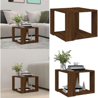 vidaXL Tavolino Salotto Rovere Marrone 40x40x30cm Legno Ingegnerizzato - Tavolino da caff&egrave; - Tavolino in legno