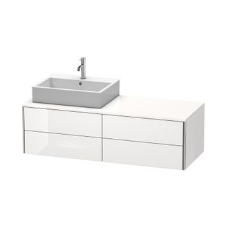 Duravit Mueble De Pared Duravit Xsquare 140.0 X 54.8 Cm, 4 Cajones Xs4913l, Color (frente/cuerpo): Perla De Albaricoque Laca De Alto Brillo - Xs4913l1010