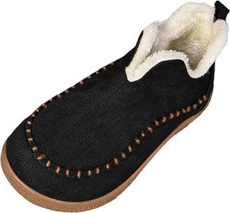 Generic Fur Ankle Boots Casual Sneakers Breathable Flat Casual Shoes Winter Padded Warm Womens Boots Womens Leather Boots (Black, 5.5)