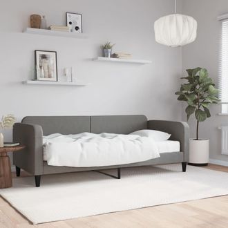 vidaXL Vidaxl - Sof&aacute; Cama Con Colch&oacute;n Tela Gris Oscuro 80x200 Cm