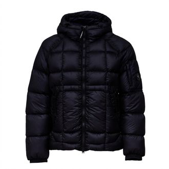 C.P. Company Hooded Down Jacket in D. D. Shell with Quilted Design