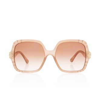 Chlo&eacute; Scalloped Square Vera Sunglasses