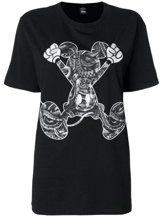 Marcelo Burlon Mickey Mouse T-shirt - women - Cotton/Polyester - S - Black