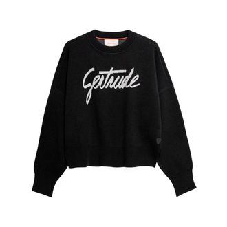 Gertrude Dames, Sweatshirts & Hoodies, Zwart, Maat: M Nylon