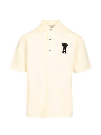 Ami Boxy Fit Polo With Ami de Coeur Knitted Patch