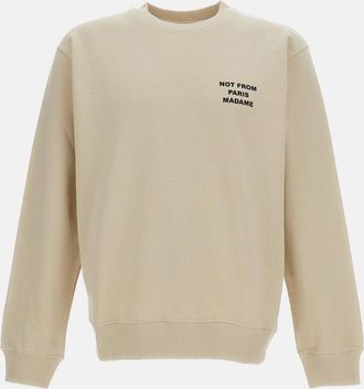 Dr&ocirc;le de Monsieur Crew-Neck Slogan Sweatshirt