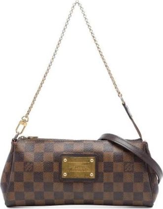 Louis Vuitton Pre-owned Eva Schoudertas - Dames - Vintage Schoudertas - Bruin - ONE Size - Leer - Vintage