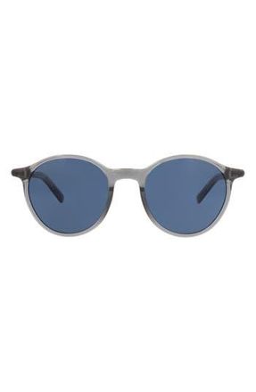 Montblanc 50mm Core Round Sunglasses in Grey Grey Blue at Nordstrom Rack