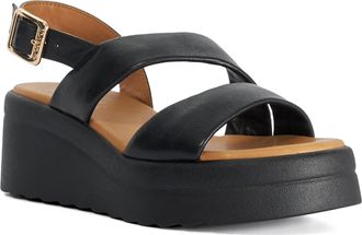 Dune London Ladies KARING Leather Wedge Sandals Size UK 7 Wedges