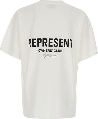 Represent Mens T-Shirt Crew Neck White Cotton T-Shirts And Polos