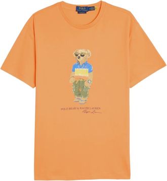 Polo Ralph Lauren T-shirt met grafische beerprint - Oranje