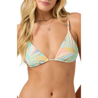 O'Neill Butterfly Geo Cayo Bikini Top in Blue Multi Colored at Nordstrom, Size X-Small