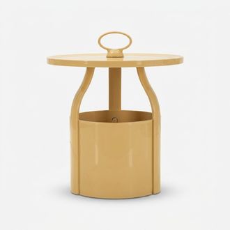 Les Tendances Mesa Auxiliar Revistero De Polipropileno Para Sal&oacute;n Iris - Beige