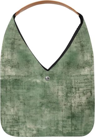 Generic Green Vintage Mottled Texture Reusable Lightweight Grocery Bags - Foldable Into Compact Pouch, Washable & Sturdy, Multipurpose for Shopping and Travel