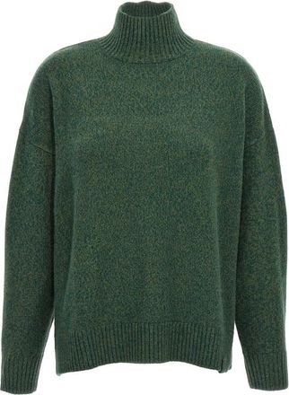 Victoria Beckham Convertible V-hals Trui - Dames - Coltruien - Groen - L - Wol - Truien & Vesten