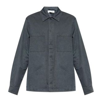 Sams&oslash;e & Sams&oslash;e Sataka Shirt - Heren - Casual Overhemden - Grijs - S - Katoen - Overhemden