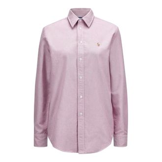Polo Ralph Lauren Shirts, female, Pink, S, Cotton Shirt With Logo
