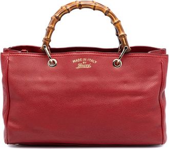 Gucci Pre-owned Gucci Medium Calfskin Bamboo Shopper Satchel Ladies FIEPS7JFRHPTBJH9
