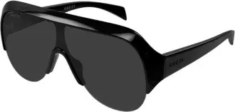 Gucci GG2023S001 Oversized Shield Sunglasses - Black