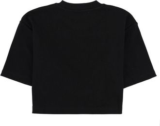 Off-white Cropped Logo T-Shirt - Black