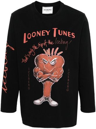 Iceberg cartoon-print cotton T-shirt - Black