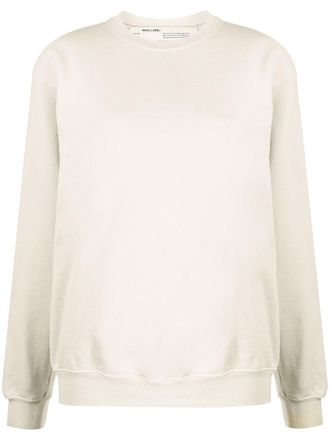 Off-white oversized diagonal stripes sweatshirt - women - Cotton/Elastane - S - Neutrals