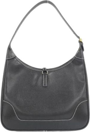 Herm&egrave;s Pre-owned Vintage Schoudertas - Dames - Vintage Schoudertas - Zwart - ONE Size - Leer - Vintage
