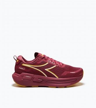 Diadora Mens Cellula 2 Running Shoe In Earth Red /daffodil