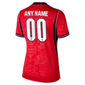 Nike England 2026 Stadium Away Nike Womens Dri-FIT Soccer Replica Custom Jersey By You in Red | NN203939028-CUS