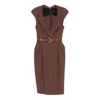 Pinko Midi Dresses, female, Brown, Size: XS Amadine Midi Dress