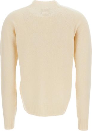 Drumohr Mock Neck Jersey-Knit Wool Pullover with Raglan Sleeves