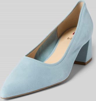 H&ouml;gl Pumps aus Leder mit Blockabsatz in Hellblau, Gr&ouml;&szlig;e 37