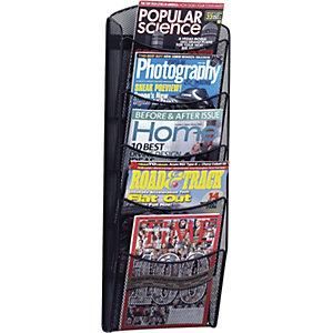 Helit Display De Pared Mesh Negro Con 5 Compartimentos Para 25