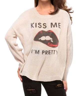 The Laundry Room Kiss Me Im Pretty Sweater In Ivory