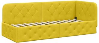vidaXL Estructura De Cama En Esquina Amarillo 80 X 200 Cm Terciopelo Vidaxl