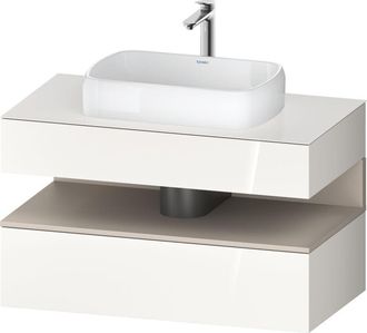 Duravit Duravit - Qatego Consola Mueble Bajo Lavabo, 1 Extra&iacute;ble, 1 Caj&oacute;n