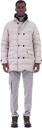 Moorer Zarbo-Stp Down Vest with Removable Beaver Collar