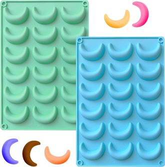 OEM Moldes De Silicona Para Pasteles, Juego De 2 Moldes Para Croissants, Molde Antiadherente Para Galletas Y Pastel De Chocolate