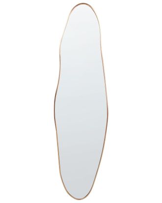 Beliani Specchio Moderno A Parete Con Cornice In Metallo E Alluminio Di Forma Irregolare Con Ganci Oro Salnis