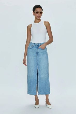 Pistola Denim Alice Denim Midi Skirt In Brooklyn Wash