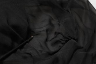 Dolce & Gabbana Black Silk Tulle Long Sleeve V-neck Womens Dress (Pre-Owned)