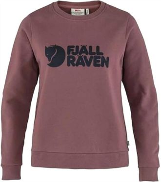 Fj&auml;llr&auml;ven Womens Logo Pullover Sweater In Mesa Purple