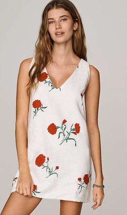 S/W/F 100% Cotton V-Neck Shift Dress