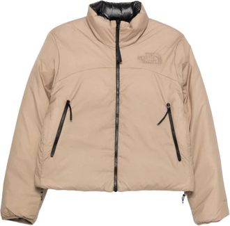 The North Face Pertex Nuptse Reversible Jacket - Dames - Binnenjassen - Beige - L - Nylon - Fitness