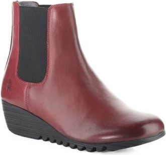 FLY London Orfu Wedge Chelsea Boot in 001 Burgundy at Nordstrom, Size 40