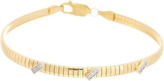 Meshmerise 18K Over Silver 0.09 Ct. Tw. Lab-Grown Diamond Bracelet