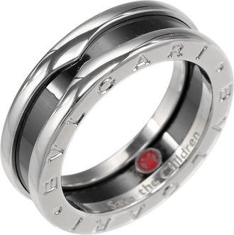 Bulgari B.Zero1 Ceramic Silver 925 Band Ring (Pre-Owned)
