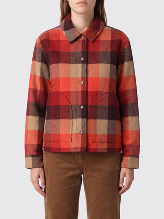 Filson Cappotto corto monopetto in lana a quadri con colletto classico