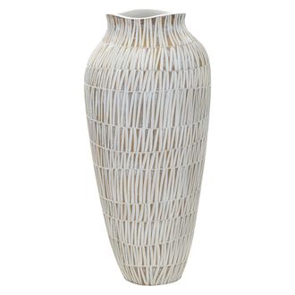 Dmora Vase Sighn Dmora En R&eacute;sine Blanche